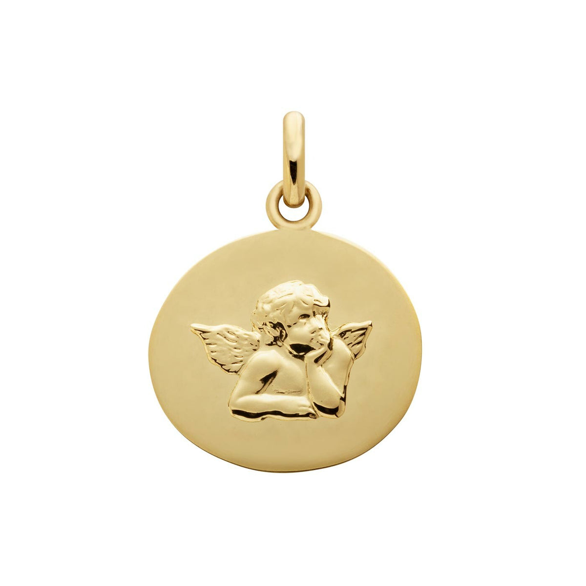Médaille Arthus Bertrand Galet Ange de Raphaël 16 mm or jaune poli