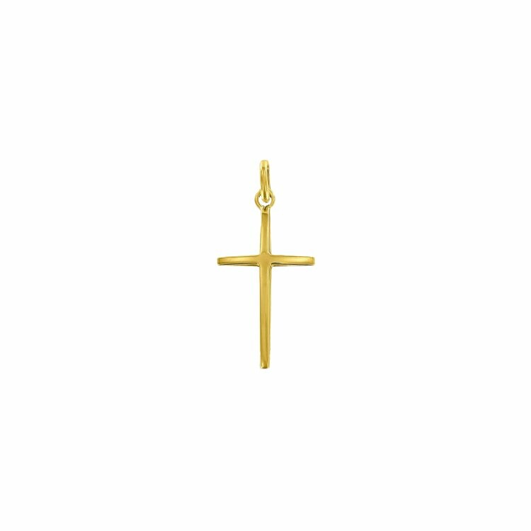 Pendentif Arthus Bertrand Croix arrondie ajourée or jaune