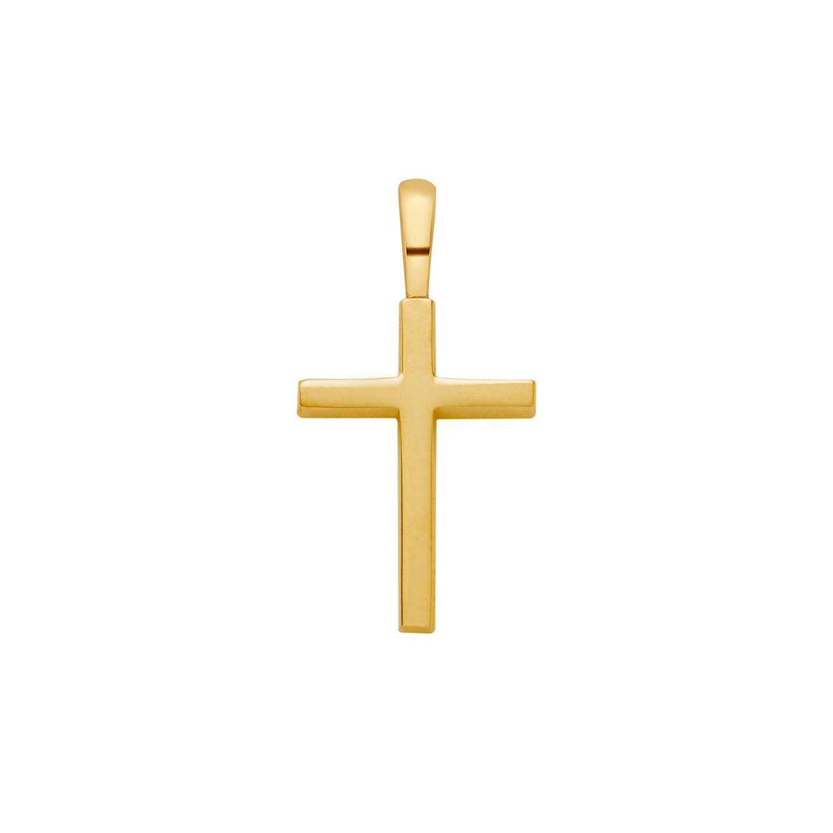 Pendentif Arthus Bertrand Croix Fil Carré 14mm en or jaune