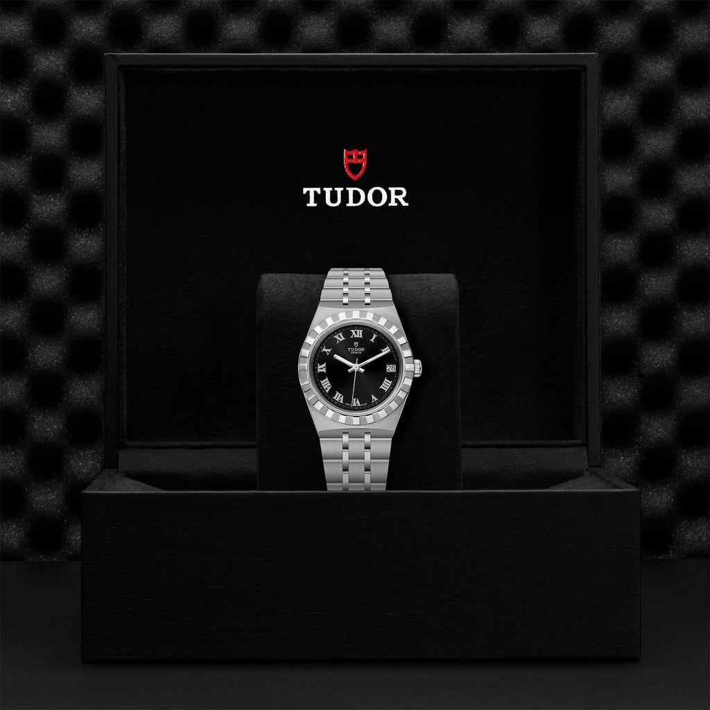 Montre TUDOR Royal boîtier en acier 34 mm, cadran noir