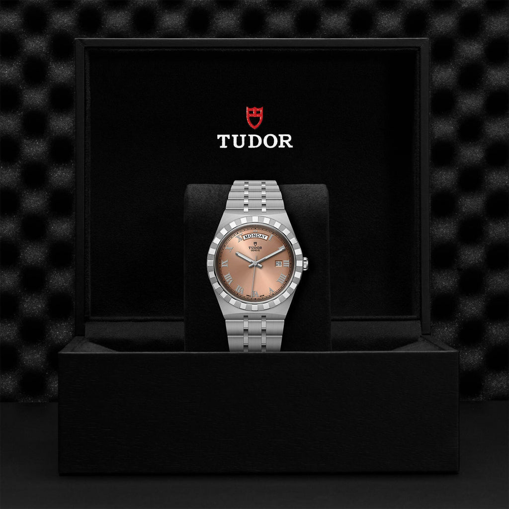 Montre TUDOR Royal boîtier en acier, 41 mm, cadran saumon
