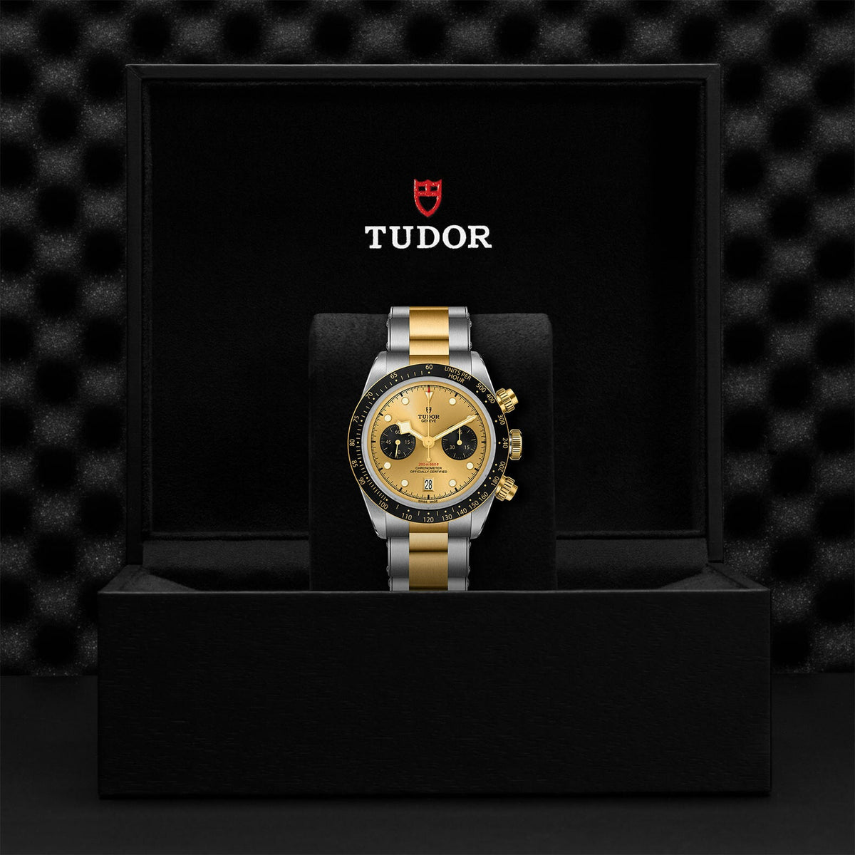 Montre TUDOR Black Bay Chrono S&G boîtier en acier 41 mm, bracelet en acier et or jaune