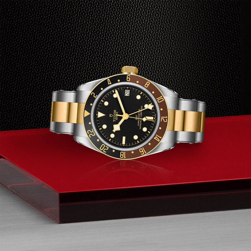 Montre TUDOR Black Bay GMT S&G boîtier en acier 41 mm, bracelet en acier et or jaune