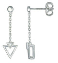 Boucles d'oreilles en or blanc 18ct et diamants 483-72