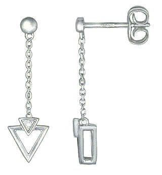 Boucles d'oreilles en or blanc 18ct et diamants 483-72