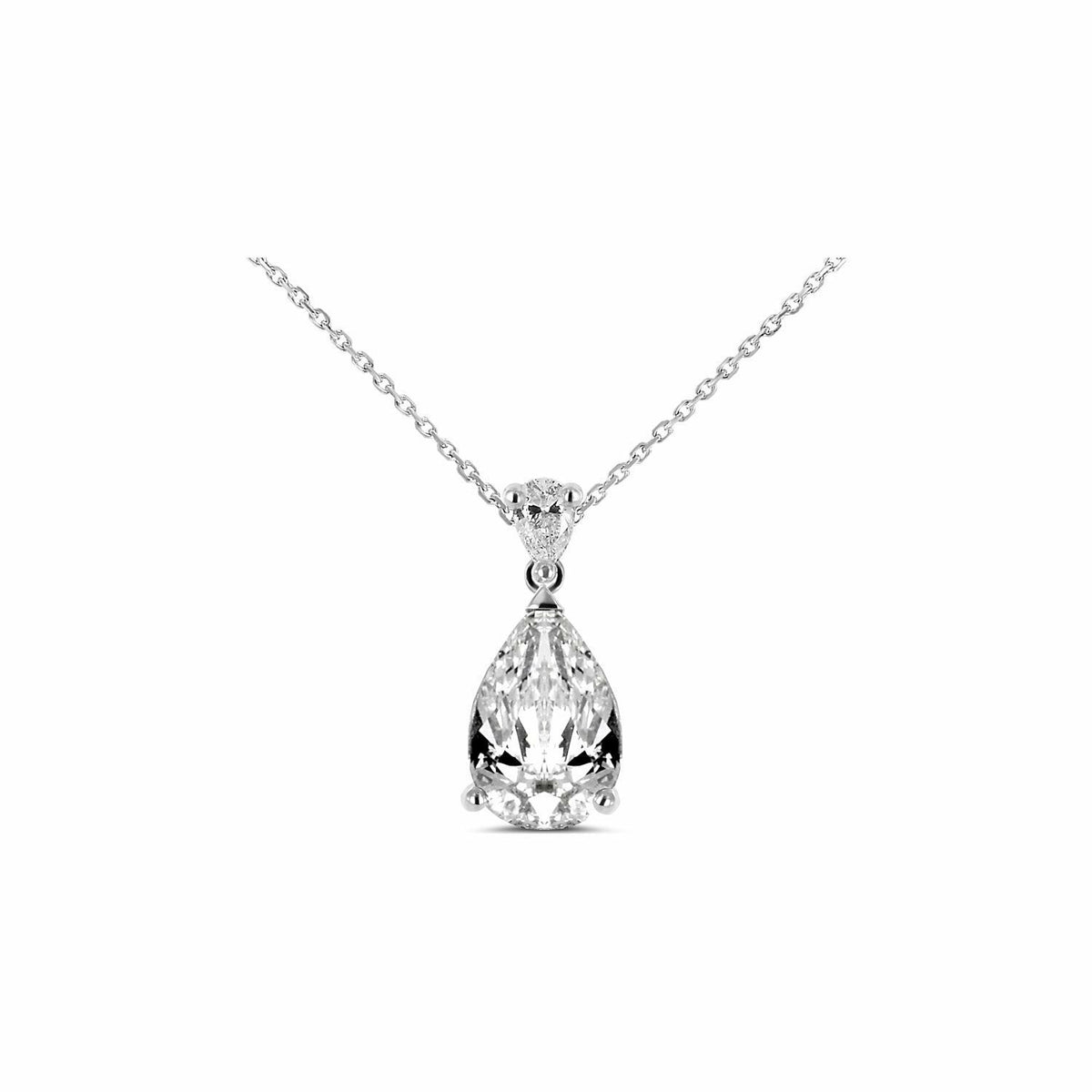 Pendentif en or blanc et diamant