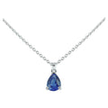 Pendentif en or blanc , saphir et diamant