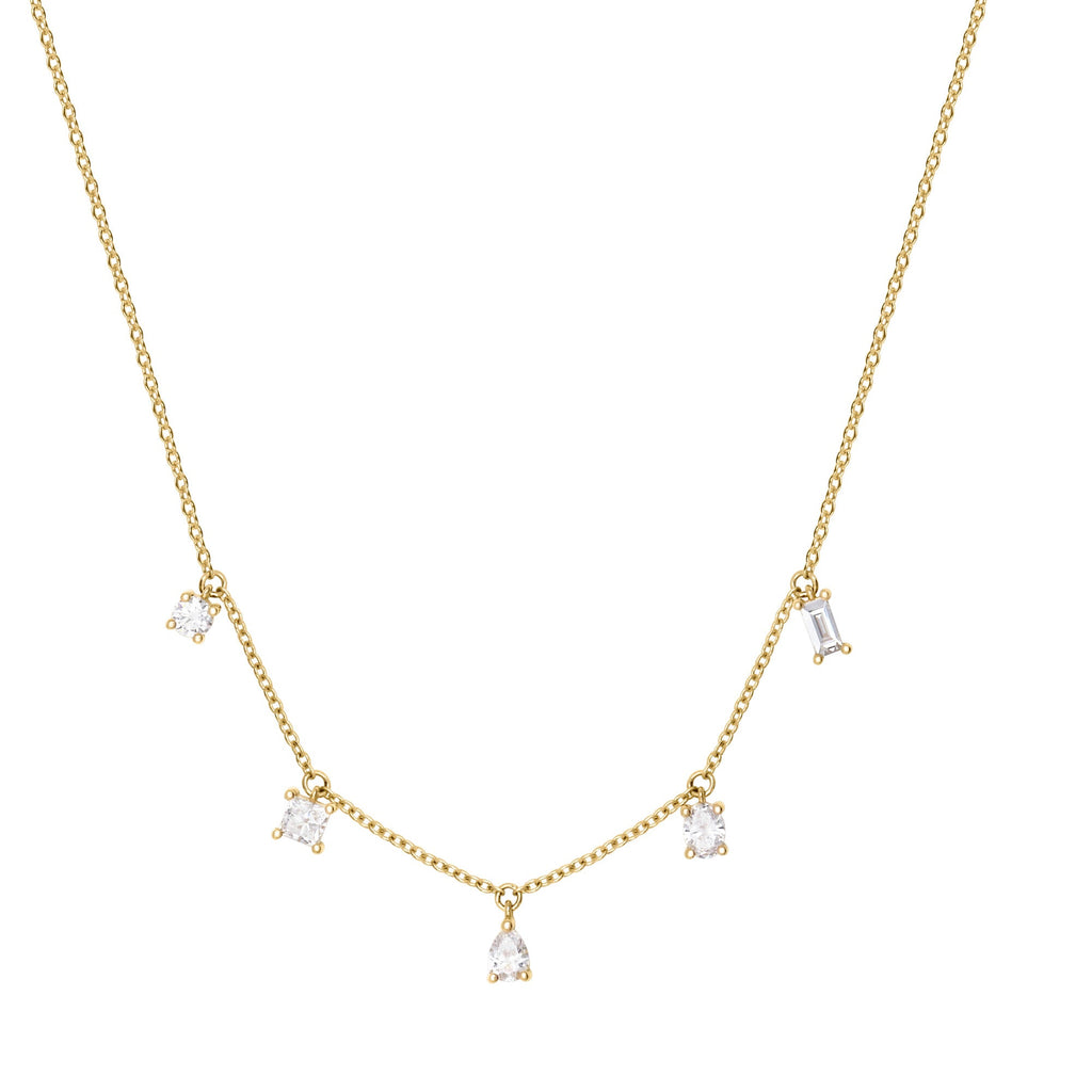 Collier or jaune et diamants