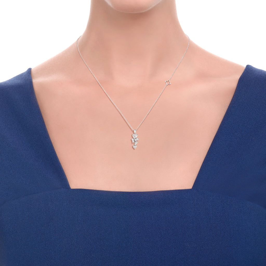 Collier Recarlo Anniversary Love en or blanc et diamants