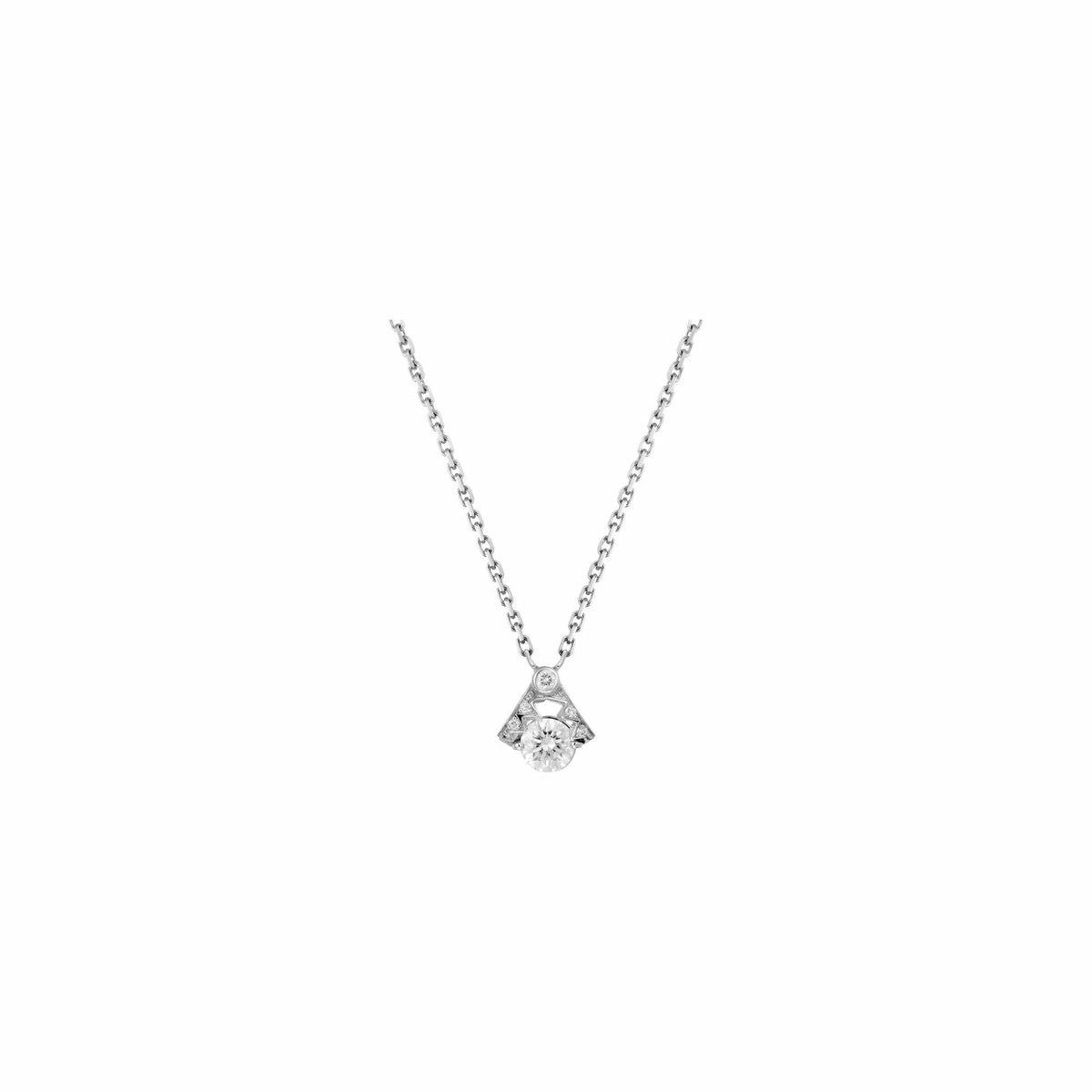 Pendentif Akillis chaîne piège Capture Me en or blanc et diamant