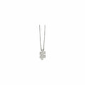 Pendentif Akillis sur chaîne Mini Puzzle en or blanc pavé de diamants