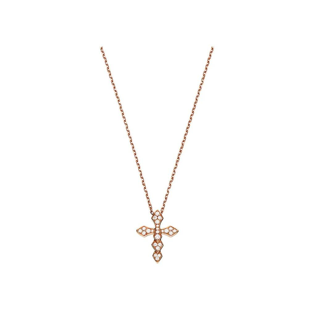 Collier Akillis Python en or rose et diamants