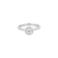 Solitaire Recarlo Anniversary Halo en or blanc et diamants naturels 0.63 ct
