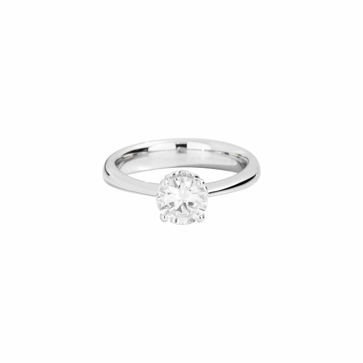 Solitaire Recarlo Anniversary en or blanc et diamant, taille 53