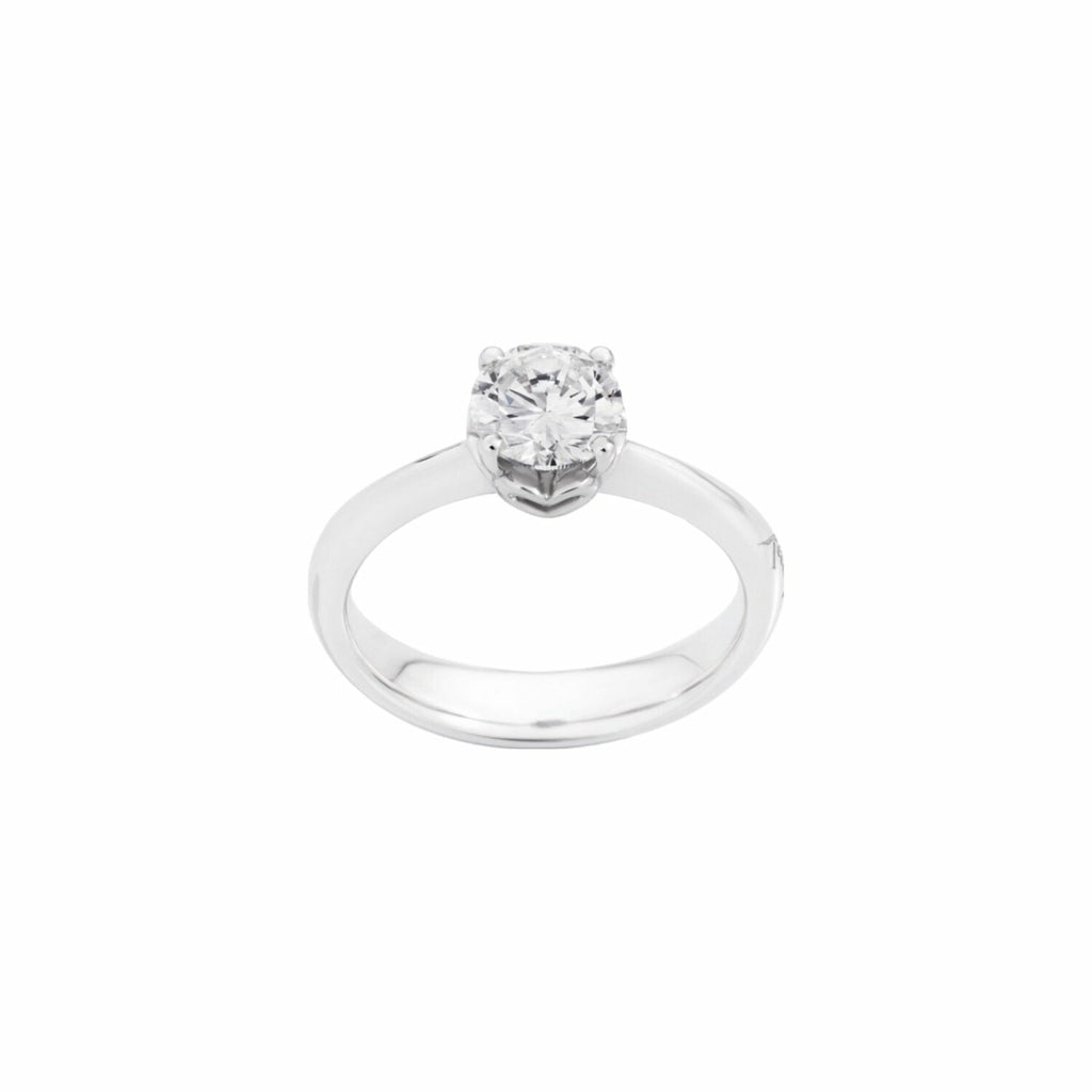 Solitaire Recarlo Anniversary en or blanc et diamant, taille 53