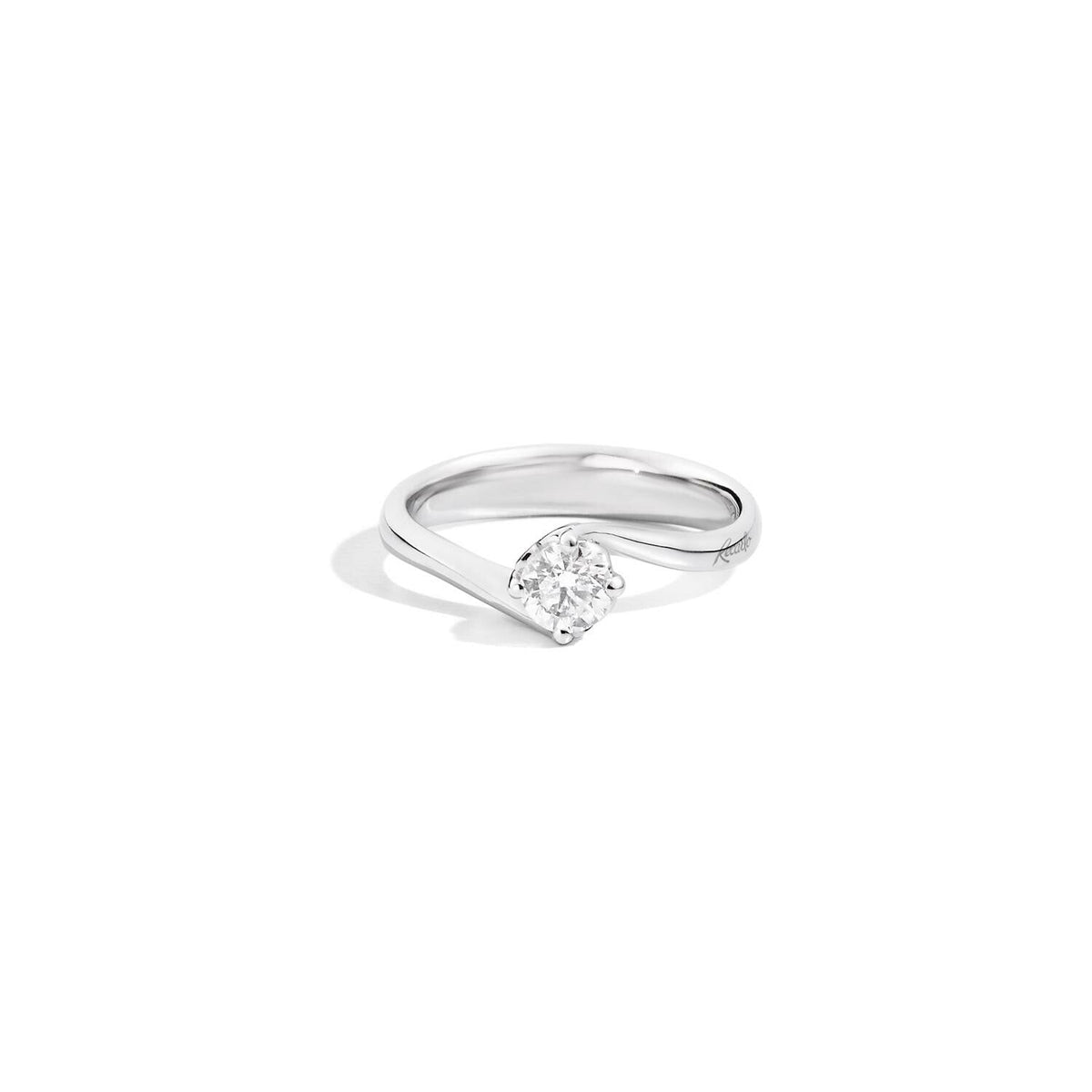 Solitaire Recarlo Anniversary Valentin en or blanc et diamants
