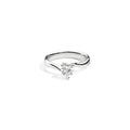Solitaire Recarlo Anniversary Love en or blanc et diamant, taille 53