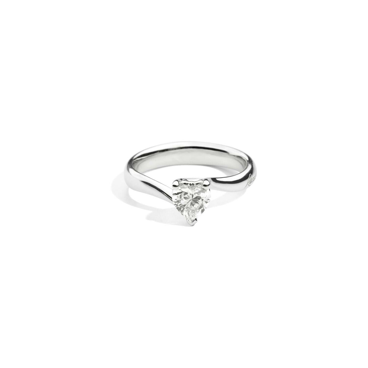 Solitaire Recarlo Anniversary Love en or blanc et diamant, taille 53