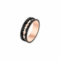 Bague Akillis Capture In Motion centre en or rose, extérieur en titane dlc noir