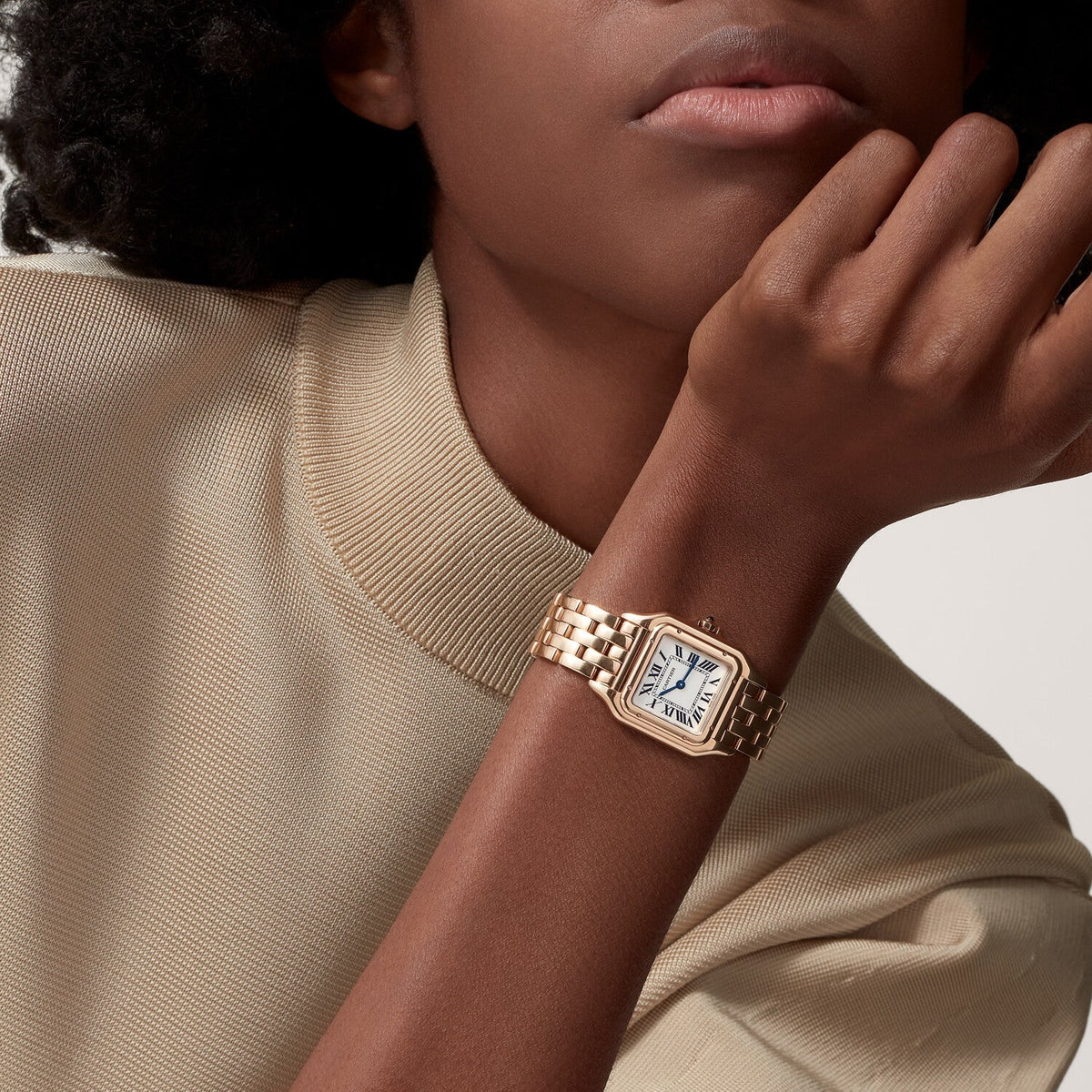 Montre Panthère de Cartier Moyen modèle, mouvement quartz, or rose