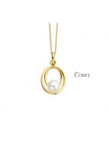 Pendentif en or 18ct + perle blanche 367-39