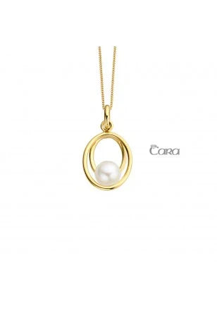 Pendentif en or 18ct + perle blanche 367-39