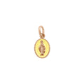 Pendentif Gigi Clozeau Madone en or rose et résine mimosa