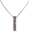 Pendentif en or blanc 18ct et 7 diamants 943-141