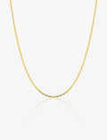 Chaine maille forçat carré en or jaune 18ct - différentes longueurs 350-477