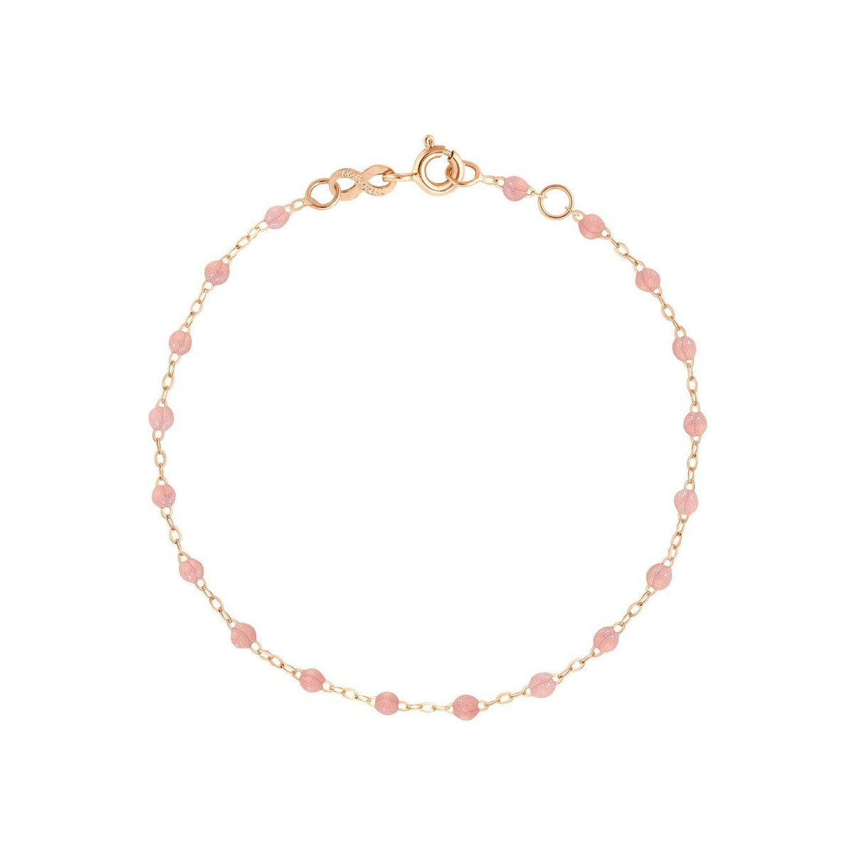 Bracelet Gigi Clozeau Classique en or rose et résine blush, taille 17cm