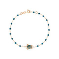 Bracelet Gigi Clozeau Tortue en or rose et résine jungle, 17cm