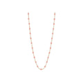 Collier Gigi Clozeau Classique en or rose et résine Blush, taille 42cm