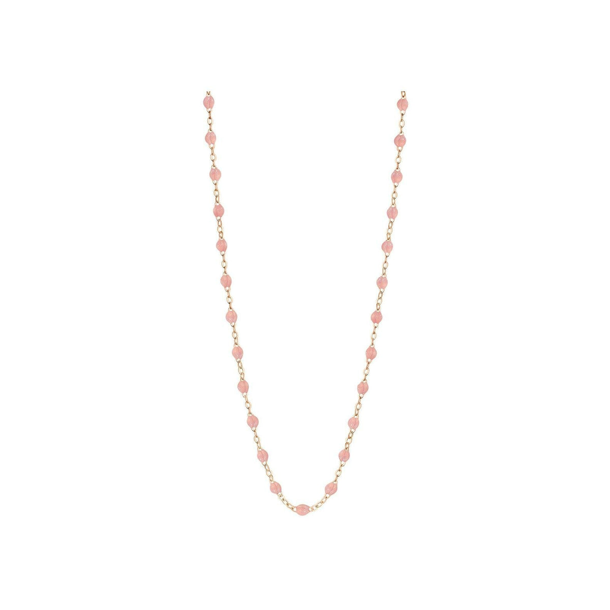 Collier Gigi Clozeau Classique en or rose et résine Blush, taille 42cm