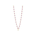 Collier Gigi Clozeau Gigi Suprême en or jaune, résine galaxy et diamant, 42cm