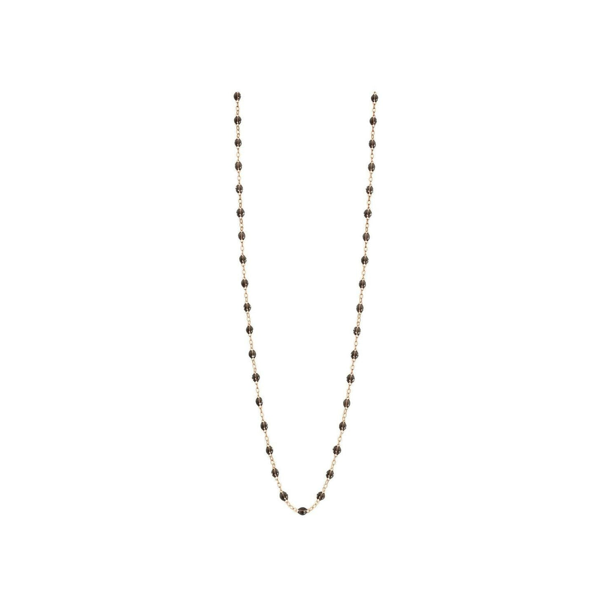 Collier Gigi Clozeau Classique en or rose et résine quartz, 60cm