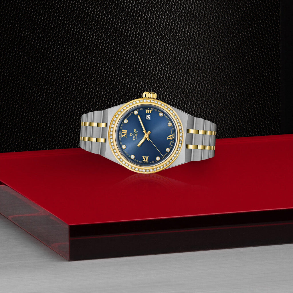 Montre TUDOR Royal boîtier en acier, 28 mm, cadran bleu