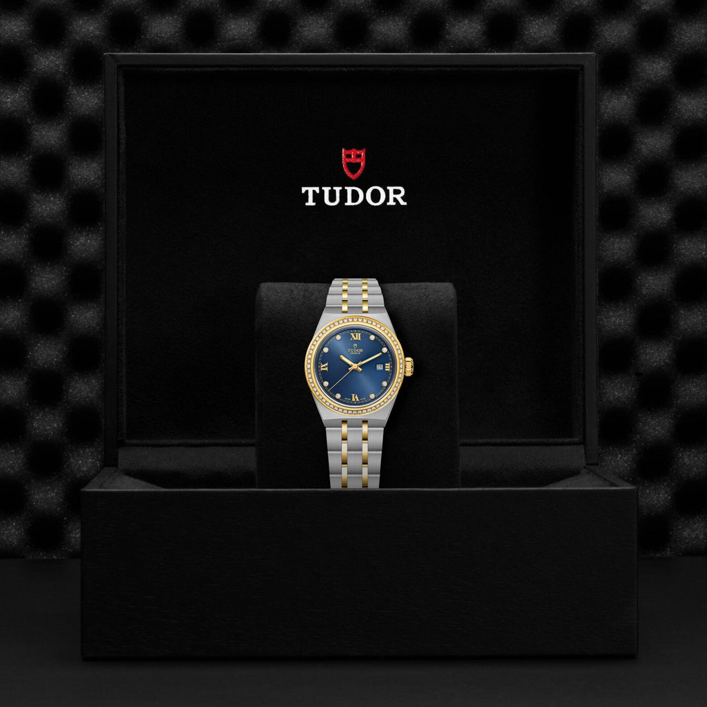 Montre TUDOR Royal boîtier en acier, 28 mm, cadran bleu