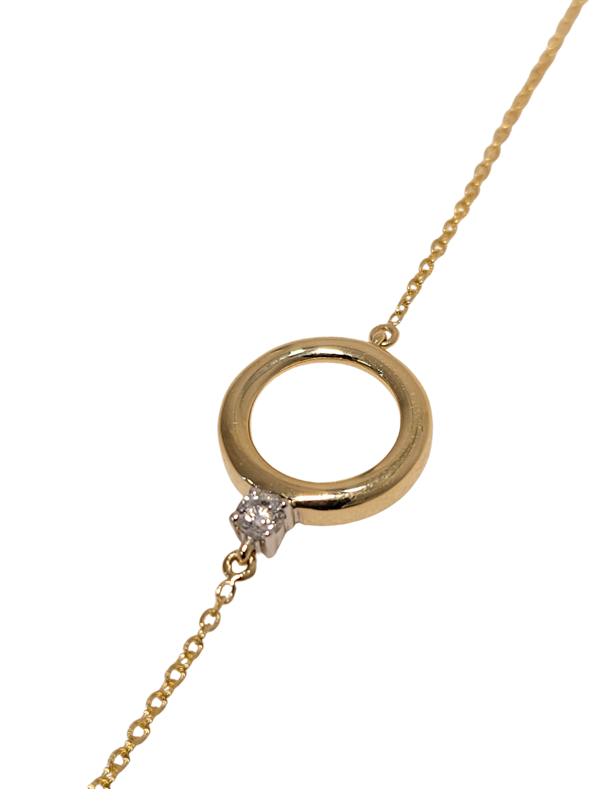 Bracelet en or jaune 9ct et zirconiums 440-59