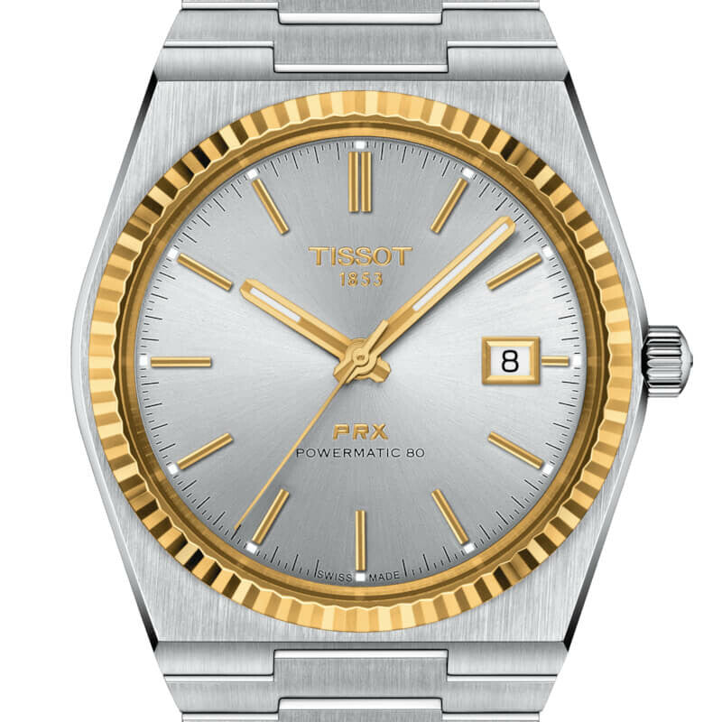 Montre Tissot PRX Powermatic 80 Steel & 18K Gold Bezel