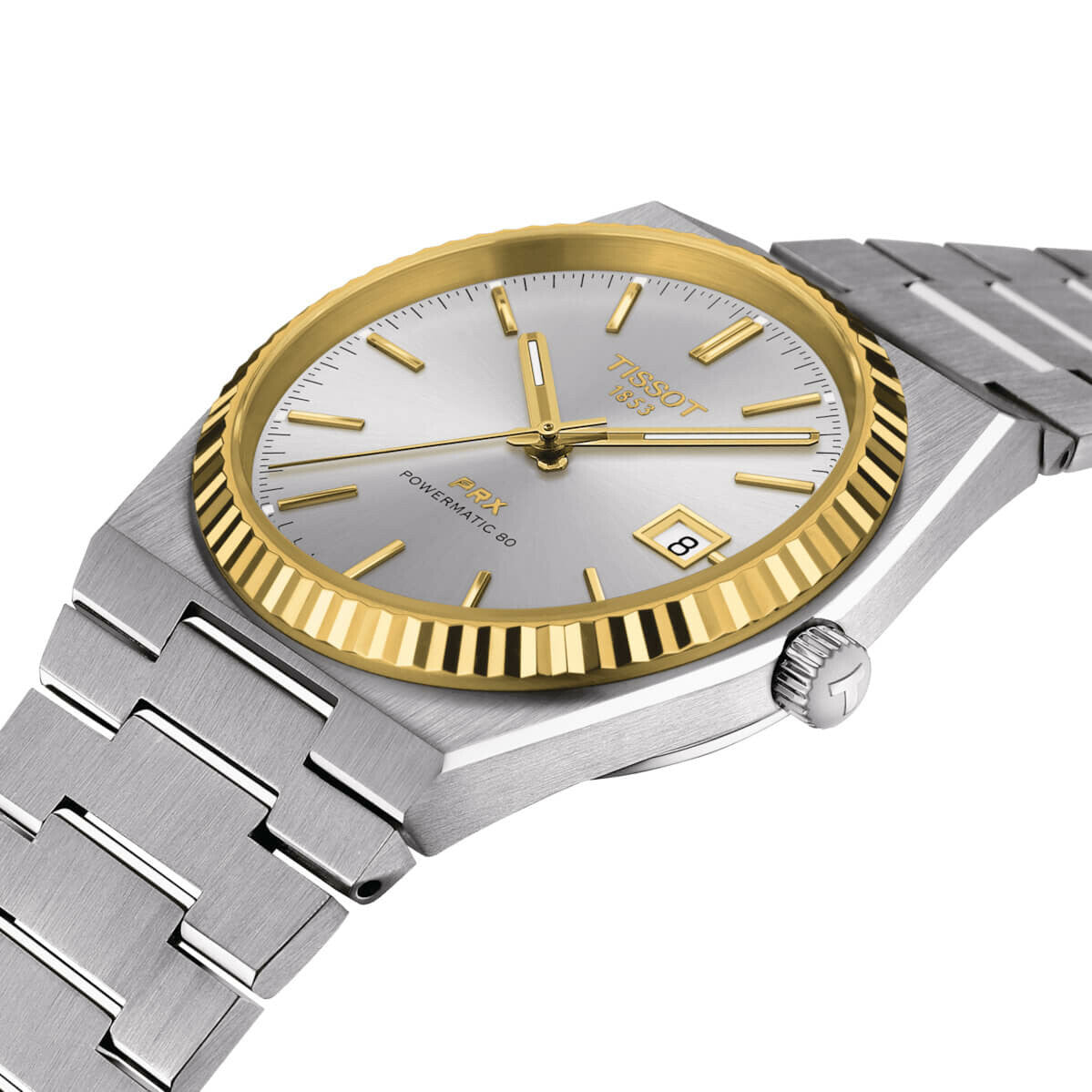 Montre Tissot PRX Powermatic 80 Steel & 18K Gold Bezel